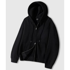 [리메인세컨드] 2WAY 오버핏 스웨트 후드 집업 [블랙]