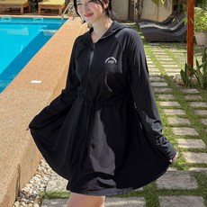 비키비키 쉬즈 여성 래쉬가드 상의 후드 집업 빅사이즈 비치웨어 수영복 UPF50+