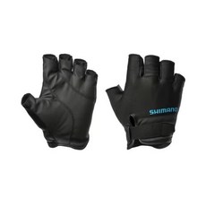 【民辰商行】Shimano GL-009Y 2025年 抗UV 吸水速乾 基本款 五指切 五指出手套 釣魚手套, 1個, 黑色L (127297)
