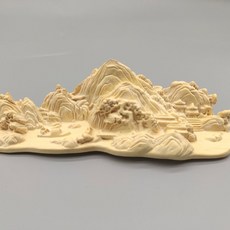 黃楊木 千裏江山圖 筆架, 如圖所示, 1個