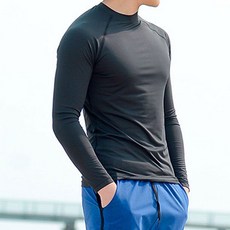 빌리버스 남자 래쉬가드 스판 비치 웨어 자외선 차단 무지 수영복 BDT049