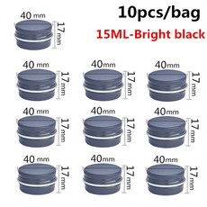 캔들공병 10pcs 빈 병 알루미늄 라운드 깡통 상자 캔들 크림 항아리 케이스 나사 스레드 화장품 보관 5/10/15ML, C15-15ml