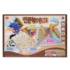 韓國 B&C 傳統遊戲 擲柶遊戲 + 韓國象棋 + 五子棋 + 抓石子 + 踢毽子 家庭桌遊組合, 1套, 混合色