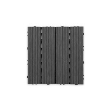 戶外塑木卡扣式拼接地板, 深灰色, 1個