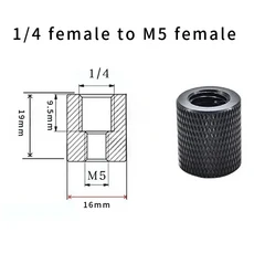 호환 2/4PCS 1/4-20 UNC 3/8-16 M5 M10 변환 너트 프로젝터 브라켓 어댑터 볼 헤드 카메라 삼각대 사진, 01 2PCS, 13 black 1 4 to M5