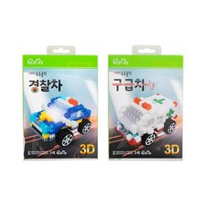 이지피아 이지툭툭블럭 교통 2종, 경찰차, 구급차, 1개