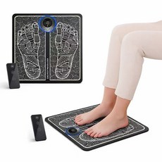 린보 EMS무선 저주파 발마사지기 발바닥 종아리 미세전류 안마기 매트, 블랙, LLK-5