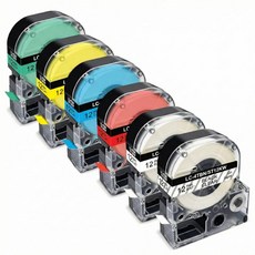 엡손 라벨기 테이프 프린터 네임 스티커 호환, 9mm, 흰색배경 검정글씨 AS_KW