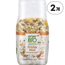 에너바이오 후르츠 뮤즐리 enerBiO Fruit Muesli 1000g, 2개, 1kg