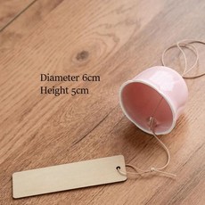 수제 꽃 풍경종 일본 스타일 문 장식 벨 선물 소녀들 귀여운 감성적인, 1개, 9. S Pink