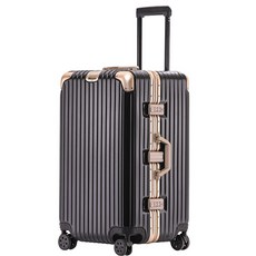 加厚防撞大容量鋁框行李箱 28吋 黑金色