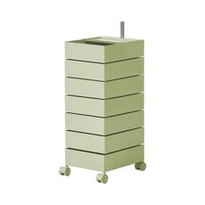 회전서랍 이동식 다용도 미용실 카트 수납장 3단-10단선반, 1x1x1cm, 4.민트그린7단카트