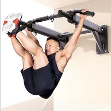 풀업 턱걸이바 벽부착형 등운동 홈트레이닝 운동 체육 하중400kg, 6세대 수평바-하중  600kg 블랙