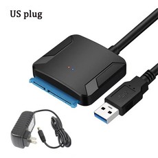 USB 3 0 to SATA 컨버터 2 5인치 HDD SSD 외장 케이블 5Gbps 12V 전원 어댑터, USB 3.0 to SATA…SATA 컨버터 (미국형)