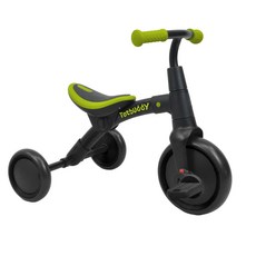 TotBuddy 2合1滑步車三輪車 兒童平衡車 寶寶學步車 輕巧安全, 1個, 59, 綠/黑