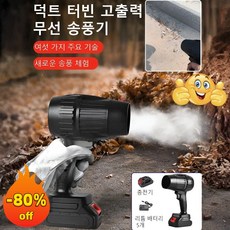 [90% 할인] 산업용 물뿌리개 초강력 송풍기 무선 터보팬 강력기 먼지제거 송풍기, 1개, (1세트)리튬 배터리x5&충전기