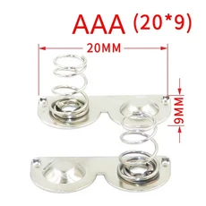 20개 DIY 장난감 리모컨 액세서리 스프링 시트 AA/AAA 접촉 배터리 박스 양극 및 수리용, 01 AAA 20X9MM