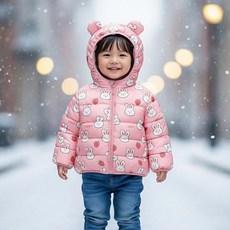 몽실이 프린트 경량 아동 패딩 점퍼 겨울 가을 간절기 유아 여아 남아 아우터