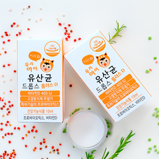 돌 아기 우리아이 액상 유산균 플러스 비타민D 드롭스 10ml 성장기 유아 어린이 영양제, 2개
