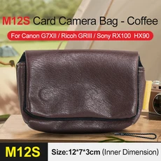 소니 RX100 RX90 HX100 LX10 Ricoh G7XII GRIII CCD 용 카메라 가방 렌즈 파우치 보관 가방 보호대 소프트, 05 S-Coffee, 1
