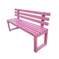 컬러 야외벤치 방부 방수 야외벤치 2인 3인 목재 원목 벤치 방부 방수 야외벤치 공원의자 정원 테라스 마당 조경 정원벤치의자, 핑크