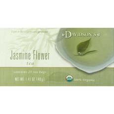 데이비슨 유기농 자스민 꽃 25개입 티백 6개 묶음 Davidson's Organics Jasmine Flower 25-count Tea Bags Pack of 6, 1개, 1.6g