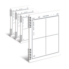 Munid 筆記本, 白色的, 4本