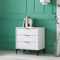 [보루네오] 엘리브 룸스 600 3단 협탁 sg092-1, 화이트, 1개