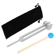 알루미늄 합금 튜닝 포크 신경계 테스트 사운드 치유 요법을위한 해머를 가진 111Hz 튜닝 포크, 은