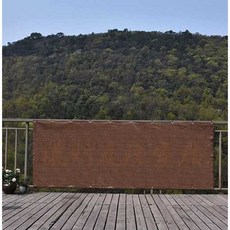 울타리 차양막 옥상 담장 휀스 테라스 고정어닝 잎 가림막 가리개 발코니, 베이지 300x70cm