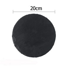석판 접시 10cm 회 화강암 디자인 스시 그릇 양식, 20cm 원형, 1개, 1cm