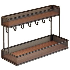 玄關鑰匙收納擺件 入戶門口收納盒 鞋櫃上客廳桌面分層置物掛架, 黑色, 1個