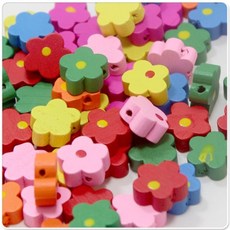 EP 공예재료 4000통 5잎꽃 나무비즈