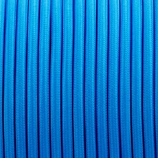 2 코어 땋은 패브릭 케이블 소프트 바 침실 응접실 DIY 라이트 라인 플렉스 조명 램프 와이어, Royal blue, 1 Meter, 1개
