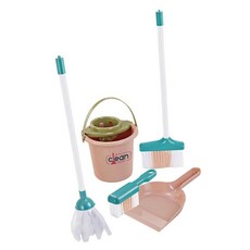ZCD 어린이 청소 장난감 빗자루 쓰레받기 대걸레 세트 어린이를 위한 놀이 장난감 역할을 합니다., 패키지 25cmx11cmx48.5cm, PP, 5개, 1개