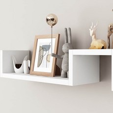 DIY 진열대 모던 미니멀 내추럴 인테리어 어디에나 자연스럽게 어울리는 디자인의 선반, BM-315 물결원목선반(단품), 화이트