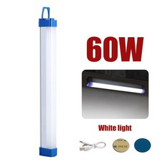 USB 충전식 야외 캠핑 램프 가정용 정전 작업 조명 LED 비상 3 가지 모드 17 cm 32 52cm 5V30W 60W 80W, [02] 32cm 60W, 1개