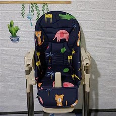 【A 優選】貝能餐椅原廠坐墊h580防水pu寶寶皮套夏座墊配件安全帶, 藏青動物牛津布透氣耐用600D