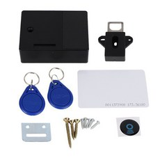 스마트 캐비닛 잠금 IC 전자 장치 서랍 안전 보호 RFID 가구 열쇠가없는 사물함, Black, 03 Black