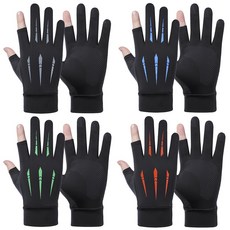 고탄력 스피어 쿨맥스 장갑 4종 세트 라이더 루어 낚시 등산 반장갑 배달대행, 4종 세트(4컬러)_ 4종 세트(4컬러)_