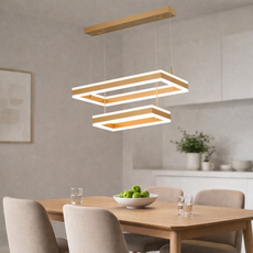 더블 사각2등 LED 식탁등 50W+ 방등 50w, 골드 4000K