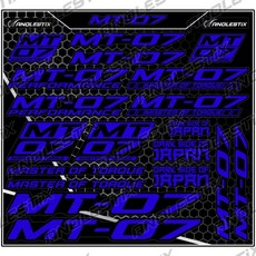 비닐 오토바이 스티커 엠블럼 탱크 데칼, 1개, 3. YMH-Blue