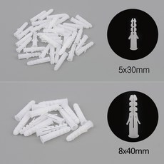 상세정보참조 콘크리트 칼블럭 앙카 칼브럭 플라스틱 나사못 5x30mm, 35개