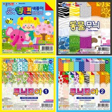 종이나라 양면 무늬색종이 모음, 1팩, 120색