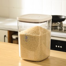 獅子王寵物 密封透明儲糧桶 真空按壓 寵物飼料桶 密封飼料桶 飼料儲存桶 刻度, 3#按壓款【10L】, 1個, 全透明