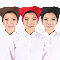 위생두건 위생모 머리스카프 삼각 찍찍이형 급식실 식당 주방 조리실 음식점 서빙모자 김장 단체 행사 대량구매 당일배송, AGAC16빨강, 1개