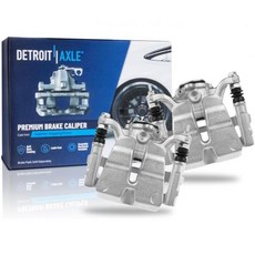 디트로이트 액슬 - 2014-2021 지프 체로키 후방 브레이크 캘리퍼 2개 세트 브래킷 포함 2015 2016 2017 2018 2019 2020 교체 어셈블리 이중 피스톤