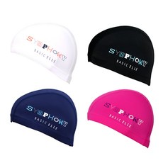 베이직엘르 아동 하이스판 소프트 수모 수영모자 BES-RC01, 1개, 화이트