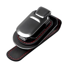 汽車遮陽板眼鏡夾 金屬彈扣式設計 穩固不掉落 內置海綿保護眼鏡 方便收取 黑色, 黑色-金屬彈扣式眼鏡夾, 1個