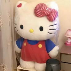 키티 캐릭터 대형 인형 봉제인형 어린이 선물 인테리어 소품, 120cm 레드 KT 고양이
